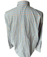 Peter Millar Pirate Check 100% Cotton Mens Long Sleeve Preloved Golf Shirt*