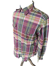 Polo by Ralph Lauren Military Trail Mens Long Sleeve Plaid Shirt Size Large