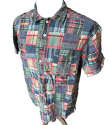 Polo by Ralph Lauren Clarence 100% Cotton Vintage Madras Shirt Size Large*