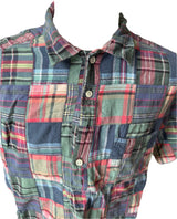 Polo by Ralph Lauren Clarence 100% Cotton Vintage Madras Shirt Size Large*