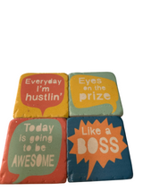 Everyday I'm Hustlin' 4 Piece Ceramic Coaster Set