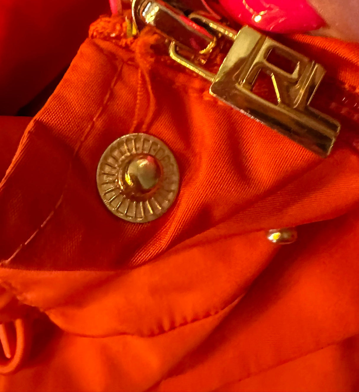 Lauren Ralph Lauren Womens Orange Parka Preloved Jacket Size Large*