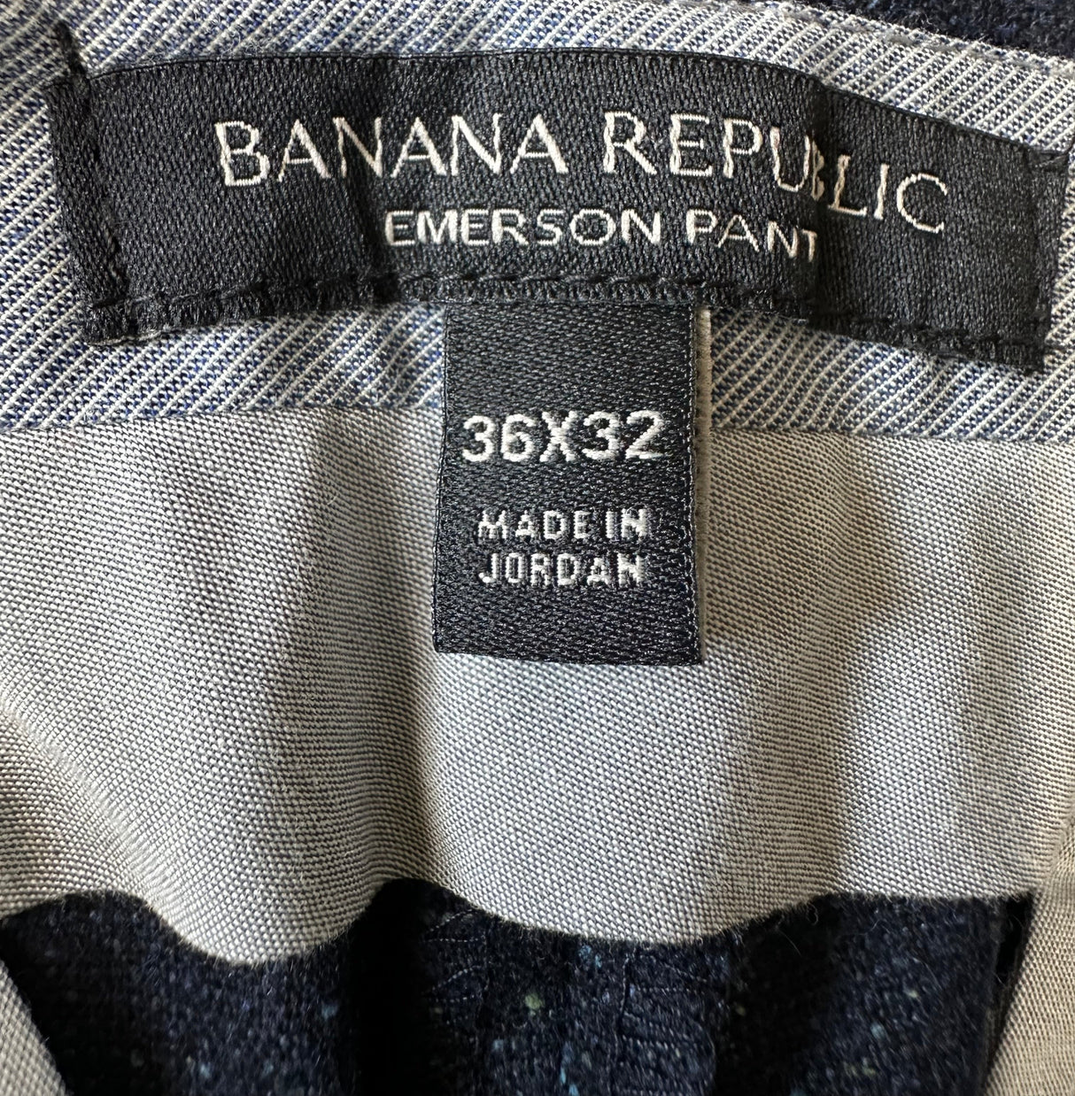 Banana Republic Emerson Pant Navy Wool Blended in Italy Vintage Size Medium*