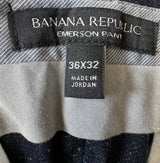 Banana Republic Emerson Pant Navy Wool Blended in Italy Vintage Size Medium*