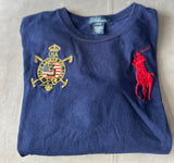 Polo by Ralph Lauren USA Crest Vintage Long Sleeve Tee Big Pony Youth Large*