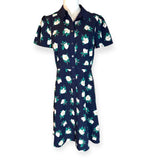 Draper James Nassau Navy Floral Shirt Dress Size 6