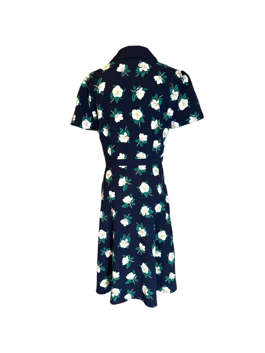 Draper James Nassau Navy Floral Shirt Dress Size 6