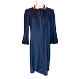 DraperJames Chambray Ruffle Shift Dress Size 6