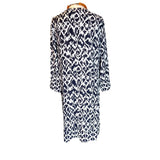 Soft Surroundings Raven Long Sleeve Vintage Shirt Dress Navy/White*