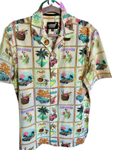 Fresh Prints of Bel Aire Mens Mambo Short Sleeve Button Down