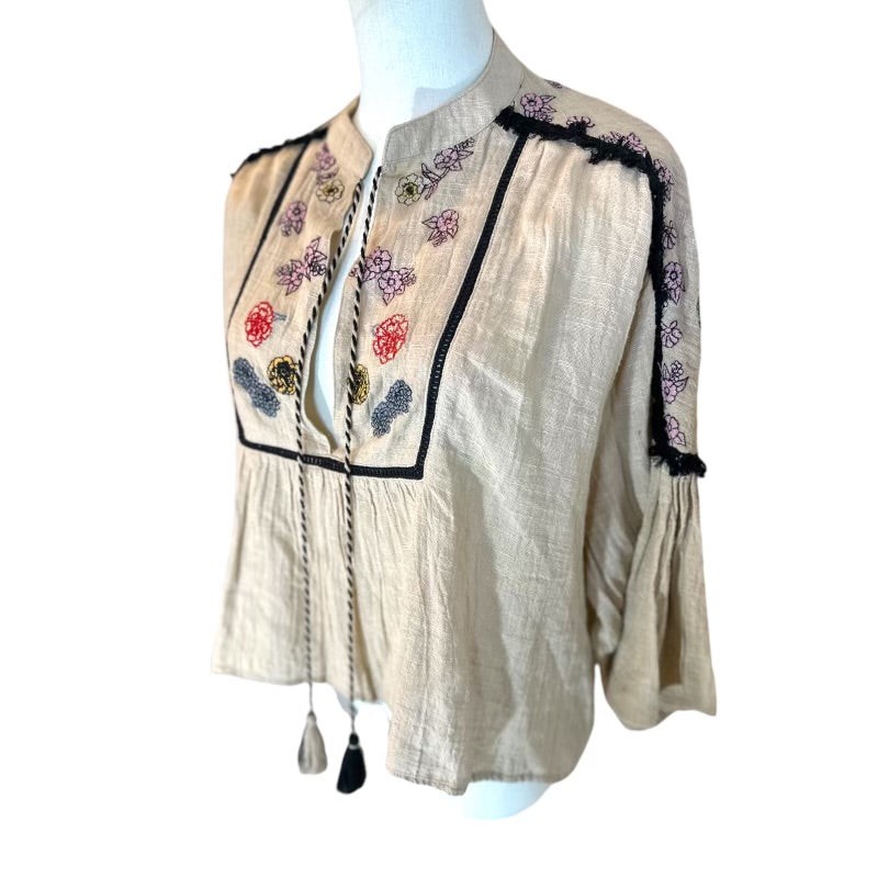 Raga Itzel Spilt Front Womens Boho Top Floor Sample Size Small