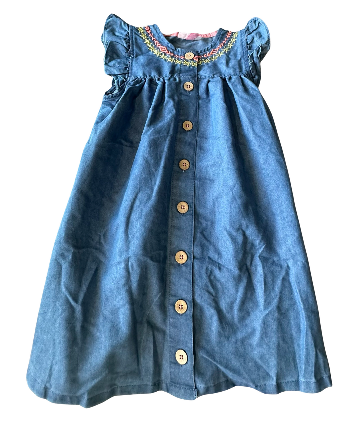 Penelope Mack Youth Girls Beachy Boho Chambray Dress