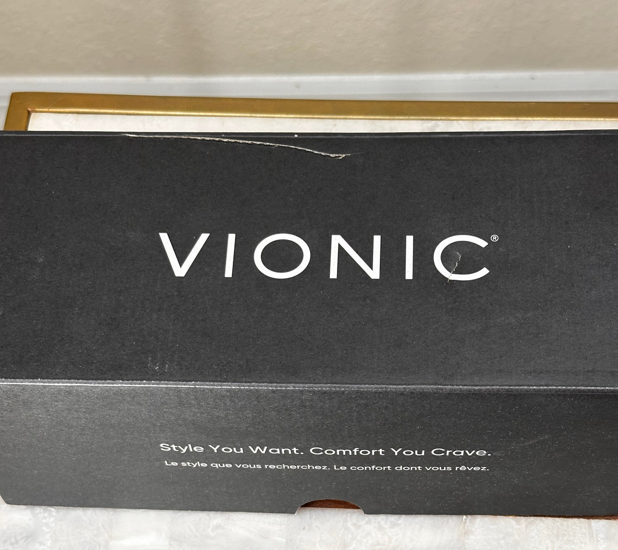 Vionic Petaluma Navy Stipe Sling Back Shoes Size 6.5  New