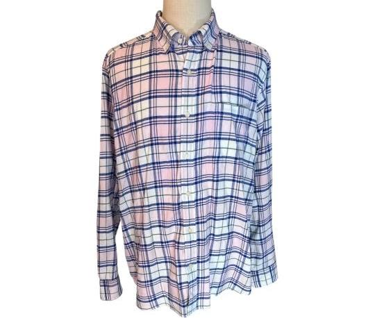 Vineyard Vines Classic Fit Plaid Island Mens Vintage Flannel Shirt  XL*