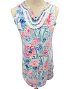 Lilly Pulitzer Mini Harper Sailboats Youth Girls Cotton Preloved Sun Dress Size Small*