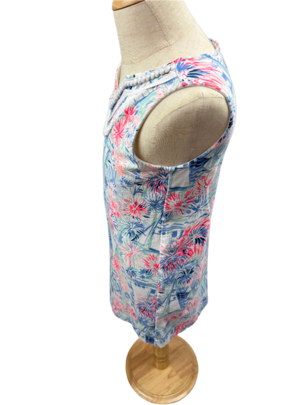 Lilly Pulitzer Mini Harper Sailboats Youth Girls Cotton Preloved Sun Dress Size Small*