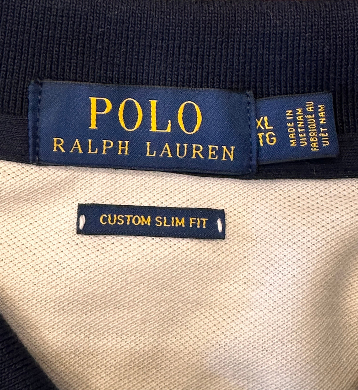 Polo Ralph Lauren Custom Slim Fit Long Sleeve Preloved Mesh Crest Polo XL