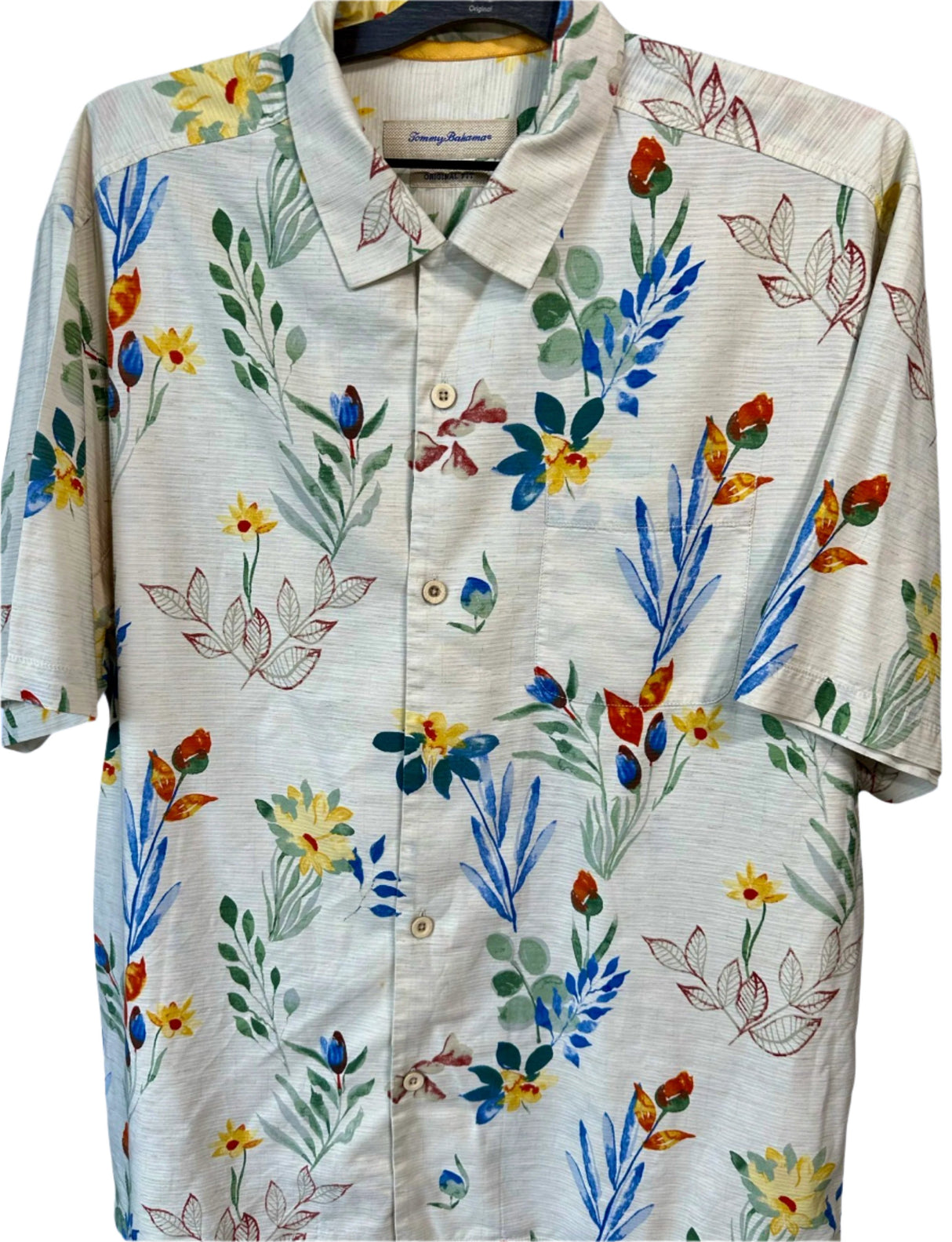 Tommy Bahama Florida Field of Flowers Mens Preloved Shirt Size Medium*