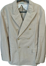 Ralph Lauren Sand Sear Sucker Preloved Womens Blazer Size Large*