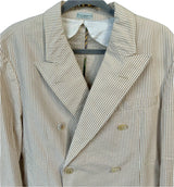 Ralph Lauren Sand Sear Sucker Preloved Womens Blazer Size Large*