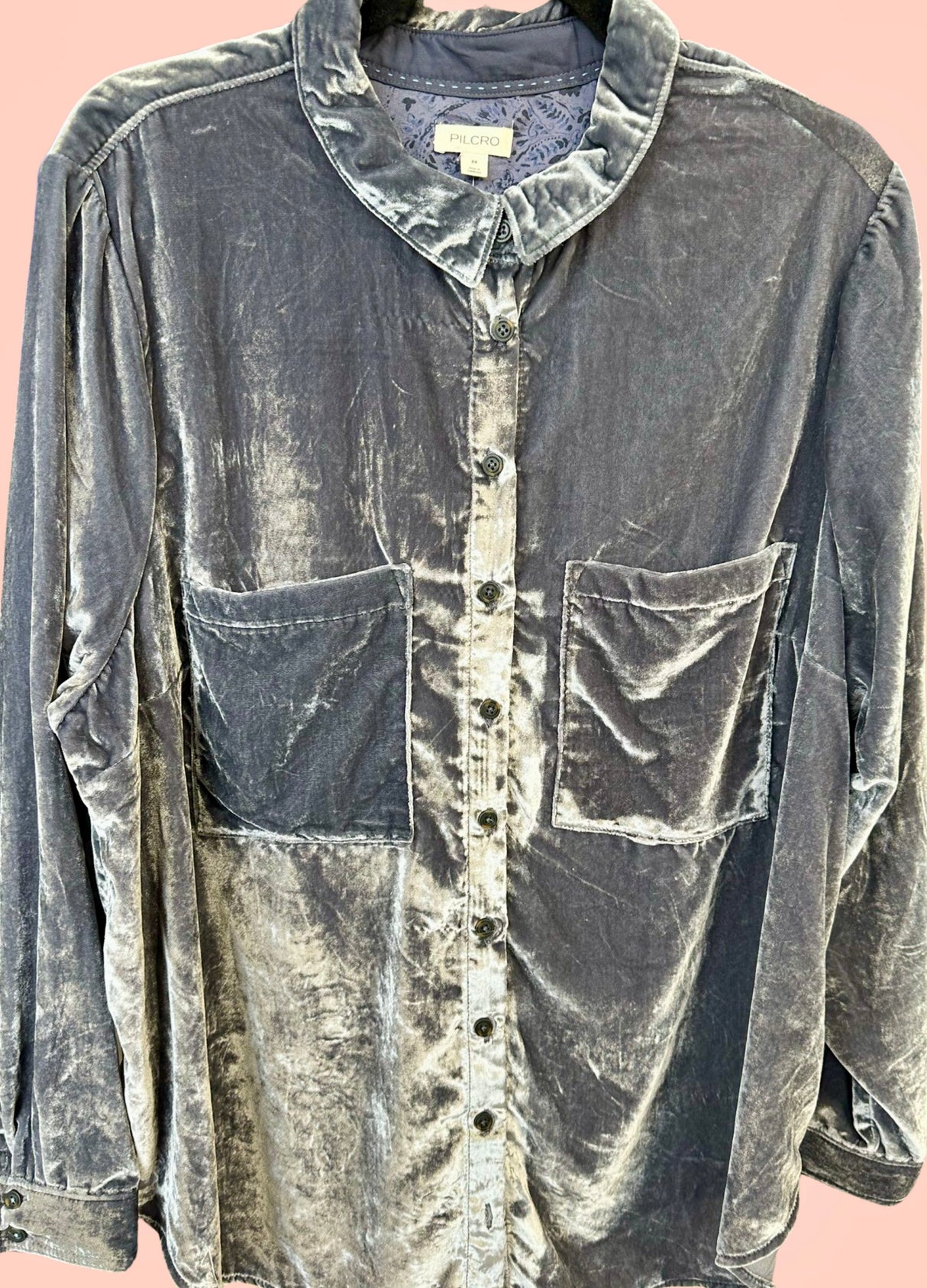 Pilcro by Anthropologie Sarasota Silver Shirt