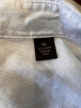 Tasso Elba White 100% Linen Mens Preloved Shirt*