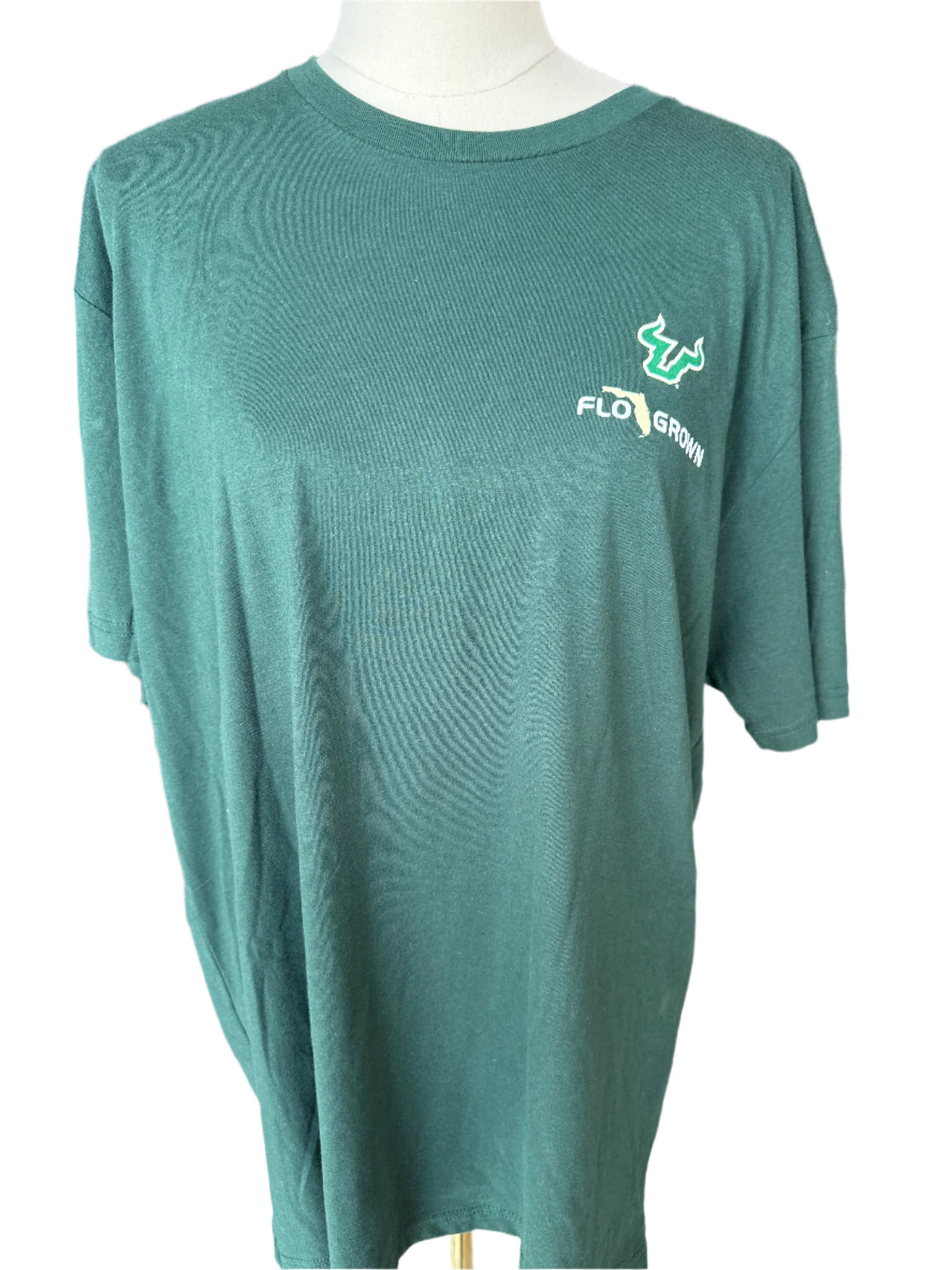 Flo Grown University of South Florida Bulls Green Mens Tee XL