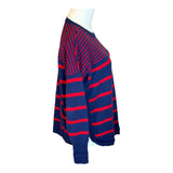 Vineyard Vines Blue Red Striped Womens Crewneck Preloved Sweater*