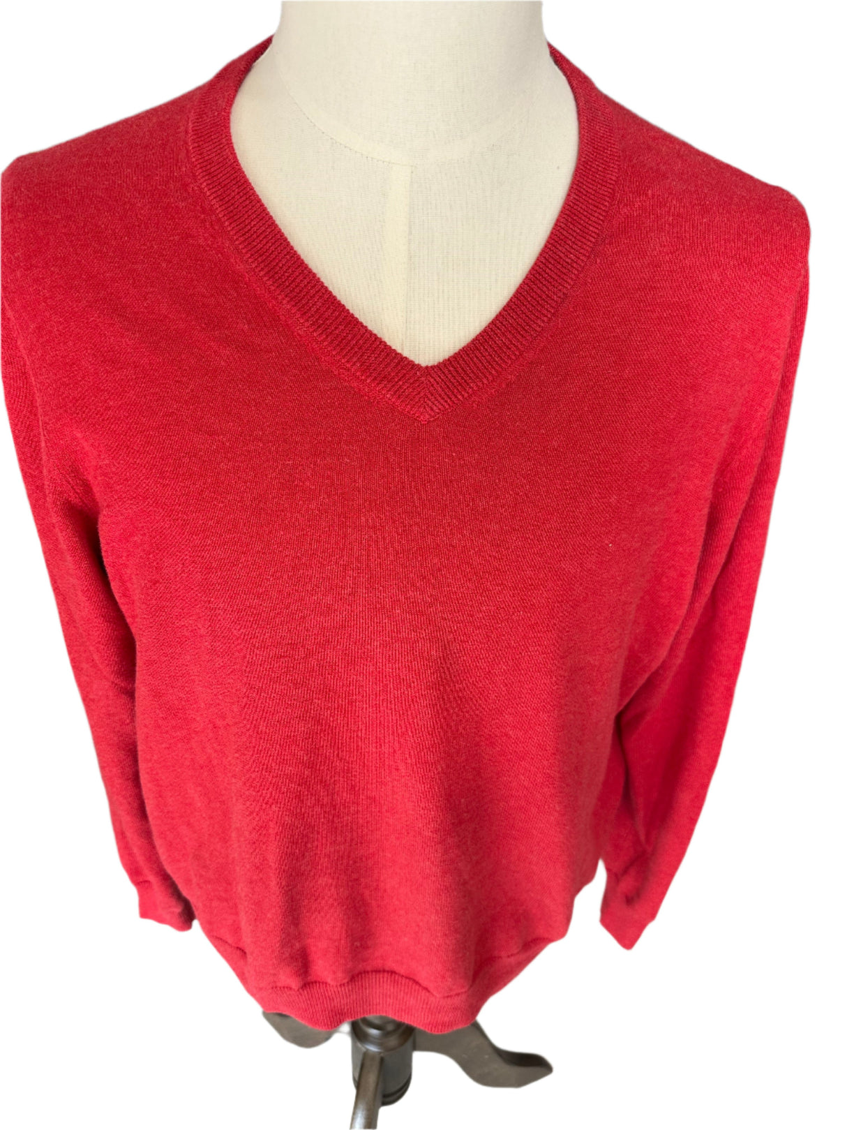 Brooks Brothers 346 100% Supima Cotton Vintage Red Sweater Size Medium*