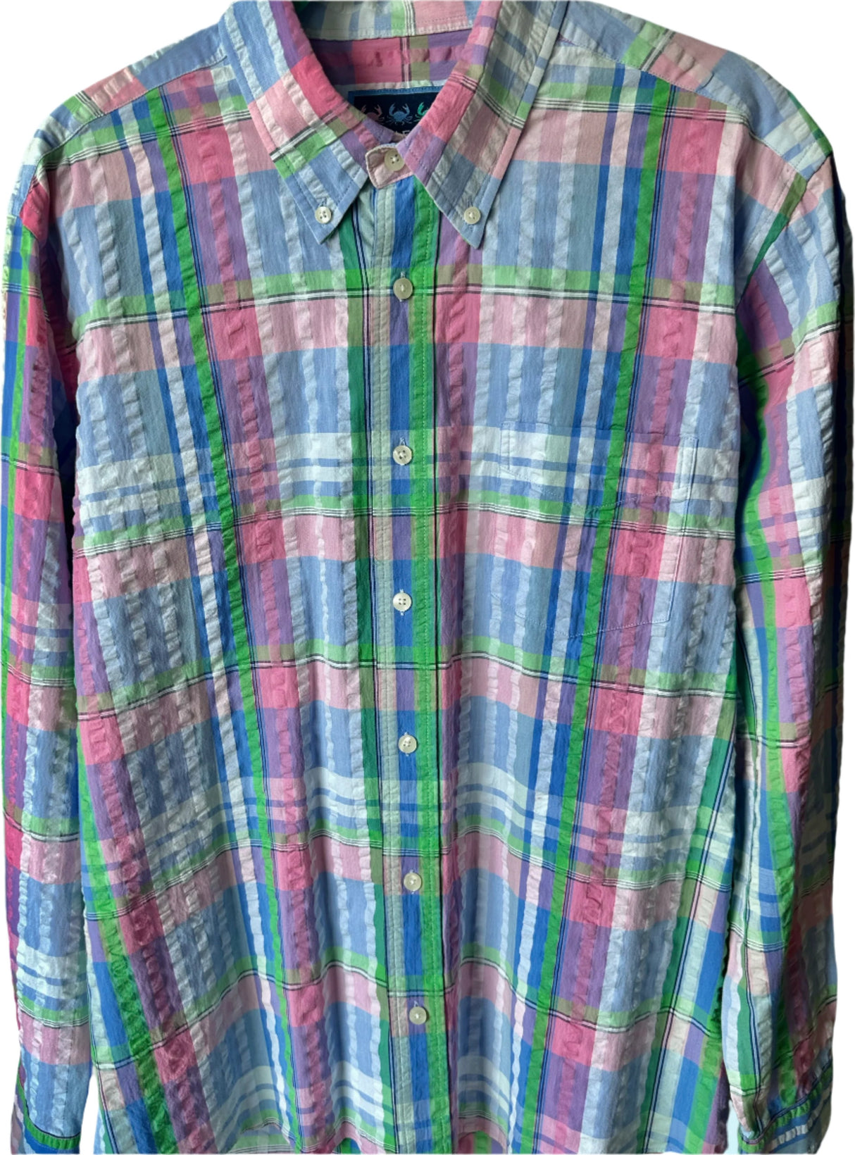 Charleston Threads Preppy Poolside Men Vintage Shirt Size Large*