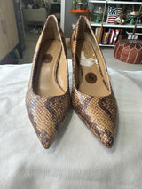 LAUREN Ralph Lauren Lanette Python Embossed Pump Size 8