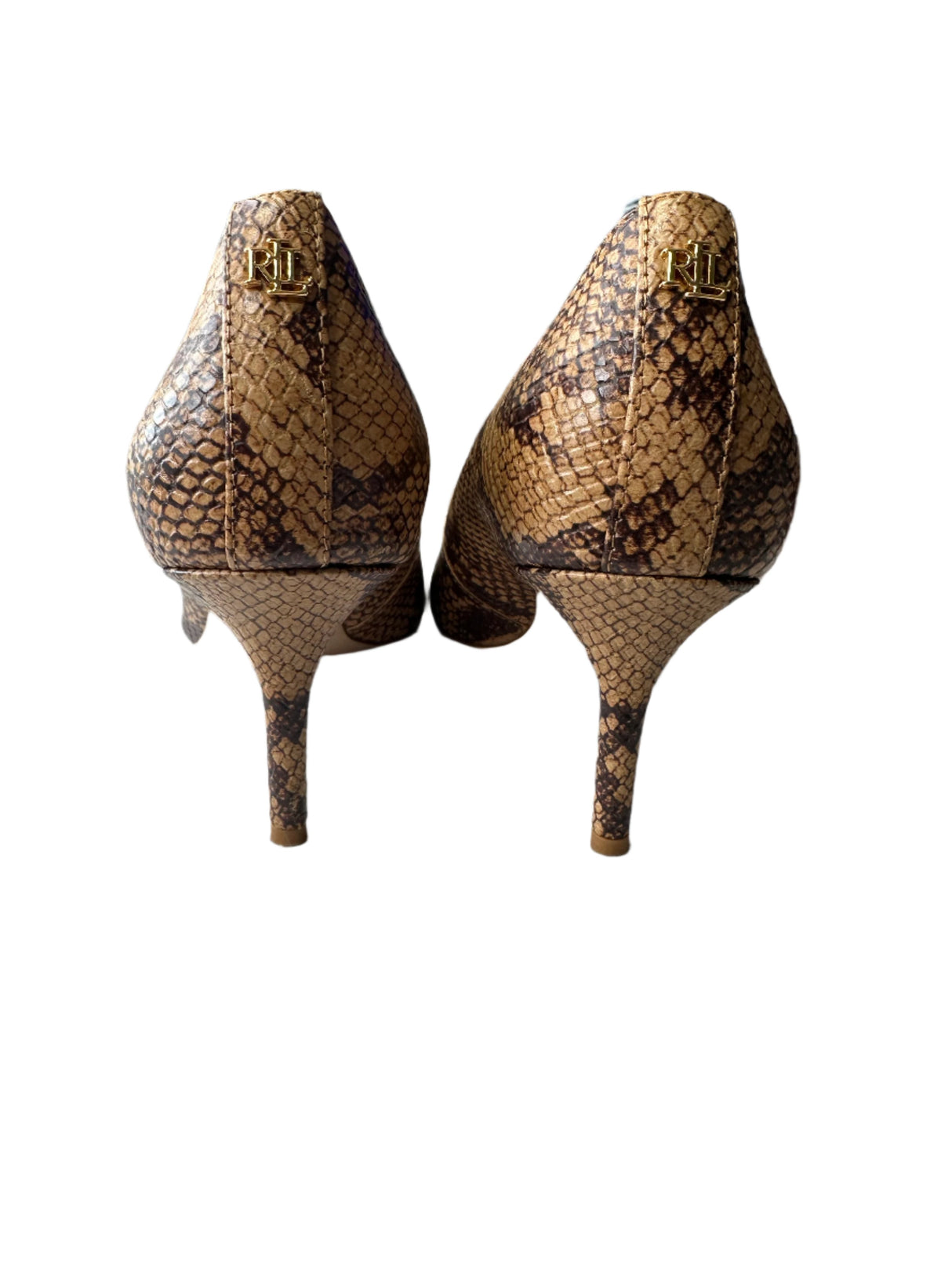 LAUREN Ralph Lauren Lanette Python Embossed Pump Size 8