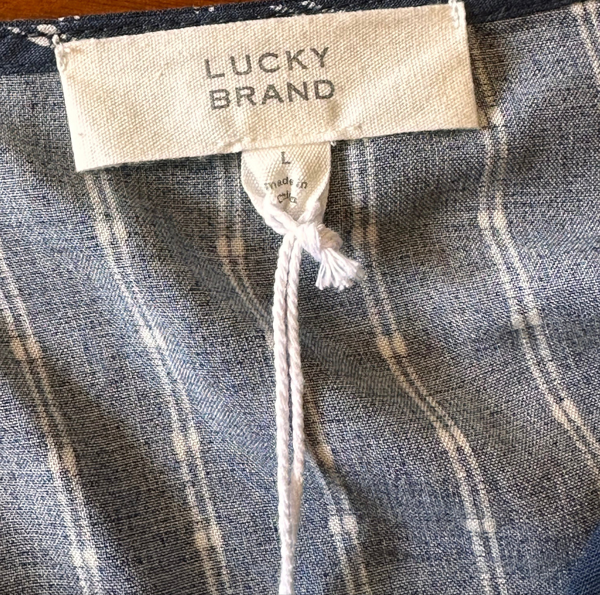 Lucky Brand Denim Striped Dress Size Large New