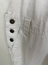 Dickies Relaxed Fit Bib Painters Overalls Natural White Womens Vintage Size Large New