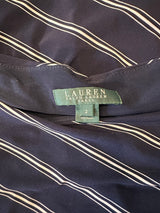 Lauren Ralph Lauren Navy Striped Preloved Shirt Dress Size 2*