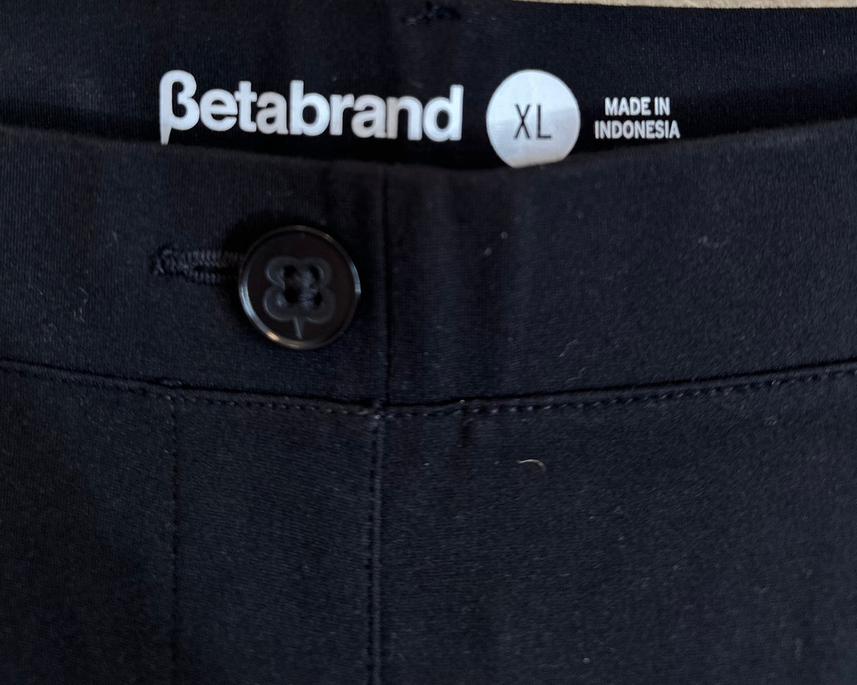 Beta Brand Black Womens Stretch Preloved Pants Size XL*