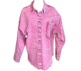 Celebrity Pink Denim Cowgirl Vintage Button Shirt Size XL