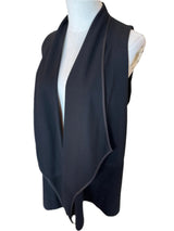 Lafayette 148 New York Sleeveless Black Cardigan Sweater Size Small