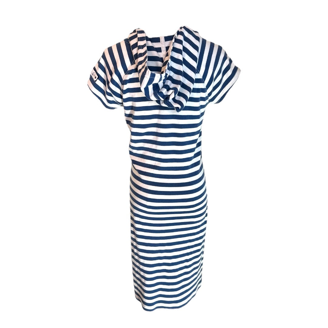 LRL Lauren Jeans Co. Womens Vintage Striped Jersey Dress Size Small Petite*