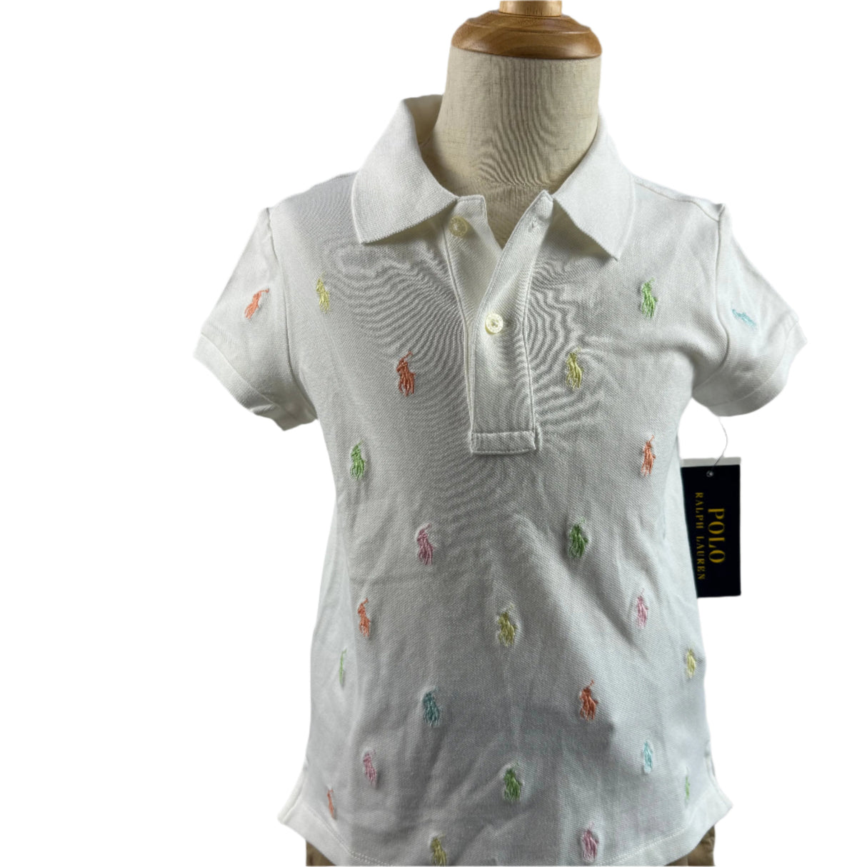 Polo Ralph Lauren Mulit Color All Over Pony Logo Youth Girls Size 6X