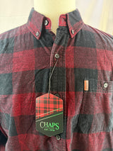 Chaps Buffalo Plaid Campfire Corduroy Mens Shirt Size Large