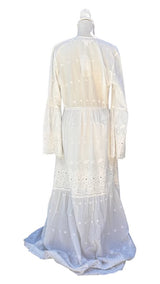 B.O.G. Collective Bohemian White Waves Vintage Womens Dress Size Large*