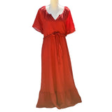 Bloomchic Patriotic Red Womens Maxi Dress