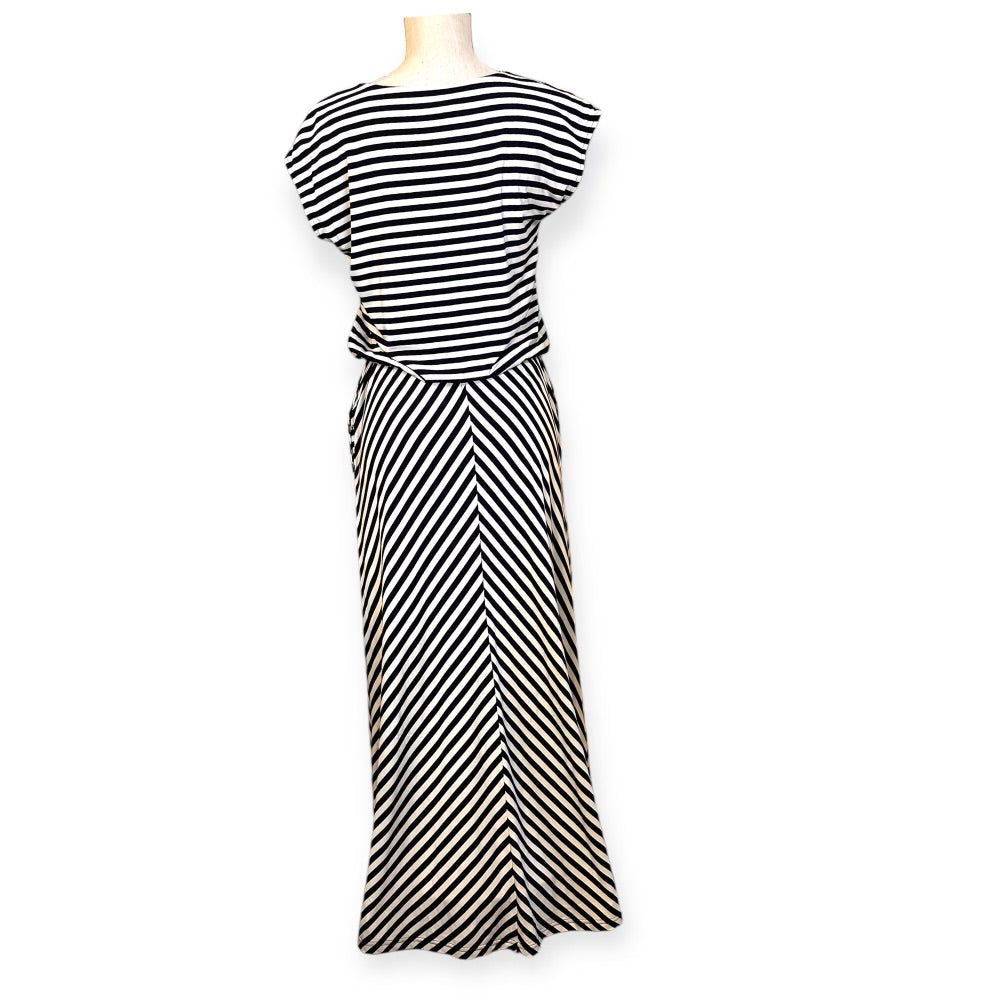 Joules Nautical Navy Striped Womens Maxi Dress