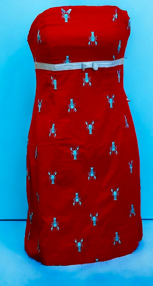 Lily Pulitzer Casco Bay Lobsters Womens Vintage Dress