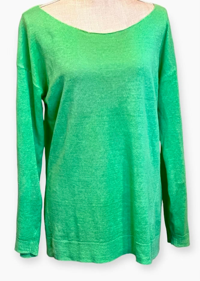 Lily Pulitzer Where the Green Grass Grows Linen Sweater