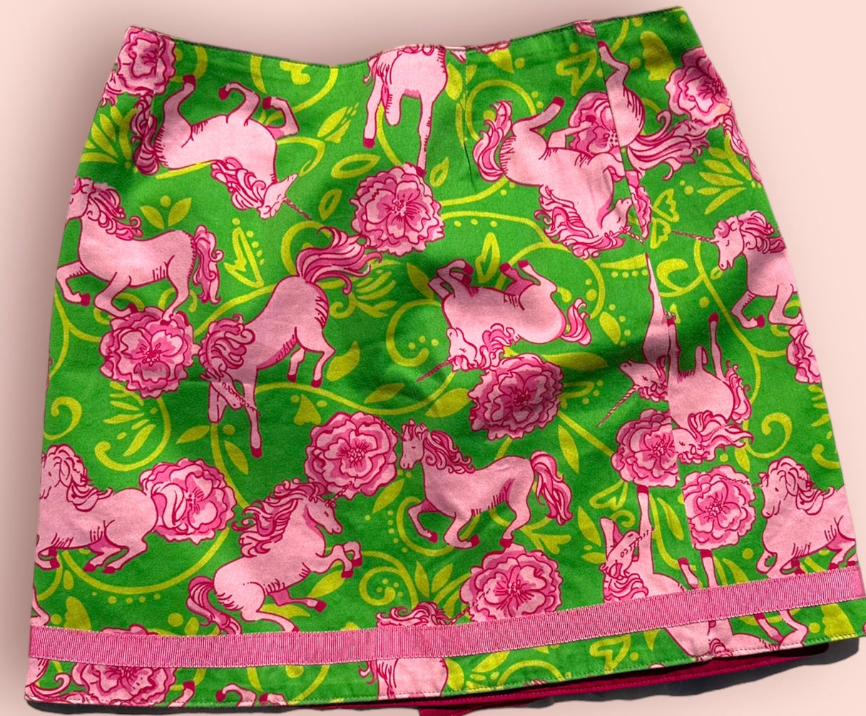 Lily Pulitzer Preppy Ponies Youth Skirt Vintage