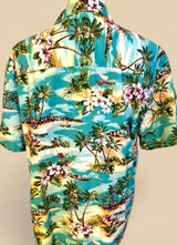 Newport Blue Hawaiian Vintage Mens Shirt*