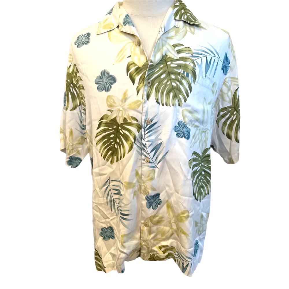 Tommy Bahama Holmes Beach Mens Silk Vintage Preloved Shirt Size Medium*