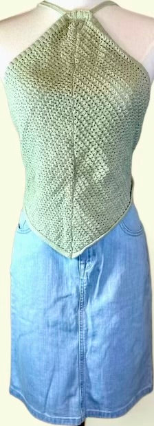 Beach by Free People Pistachio Point Crochet Womens Top*